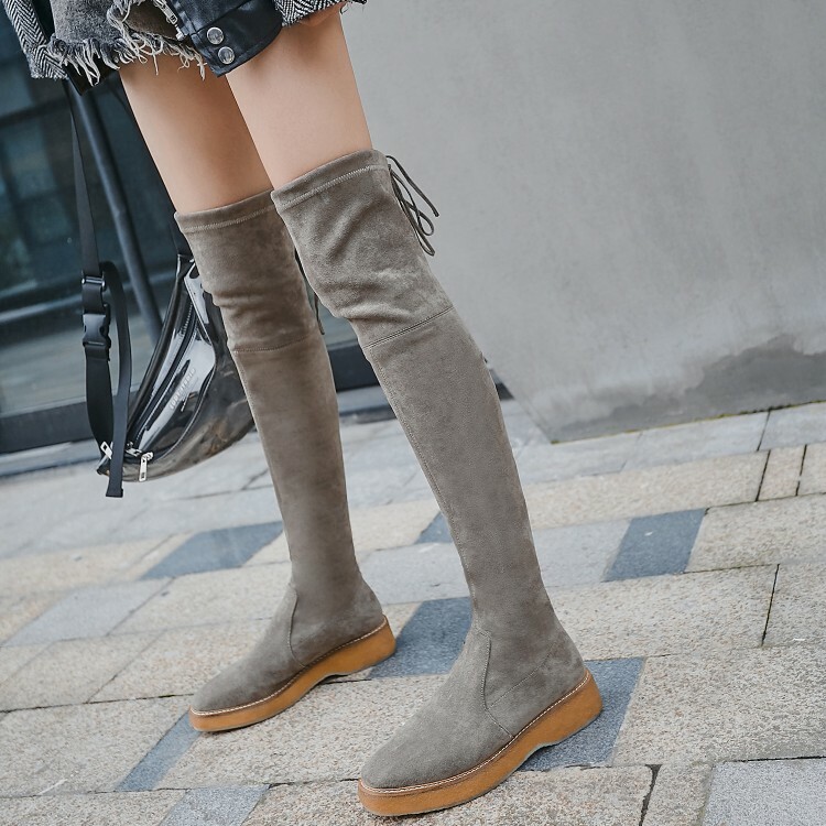 over the knee boots slim leg